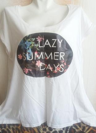 Нова біла футболка.р.56/58.