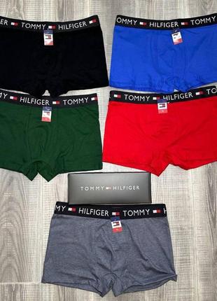 Труси модель "tommy hilfiger" з чорною резинкою 5шт