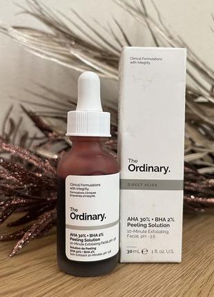 Оригинальный кислотный пилинг для лица the ordinary aha 30% + bha 2% peeling solution