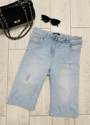 Жіночі джинсові подовжені шорти-велосипедки від matalan
