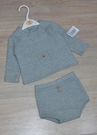 В'язаний костюм matalan 3-6 міс. костюмчик светр блумери кофта комплект набір кофта кофтинка боді бодік george next primark hm c&a zara