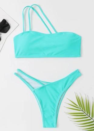 Купальник  бандо на одно плечо