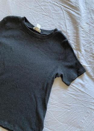 Базова футболка в рубчик h&m
