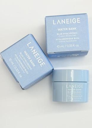 Увлажняющий крем с гиалуроновой кислотой laneige water bank blue hyaluronic cream, 10 ml