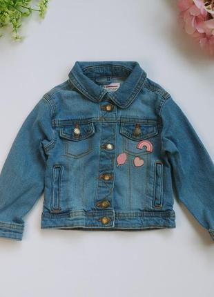 Джинсова курточка minoti для дівчинки