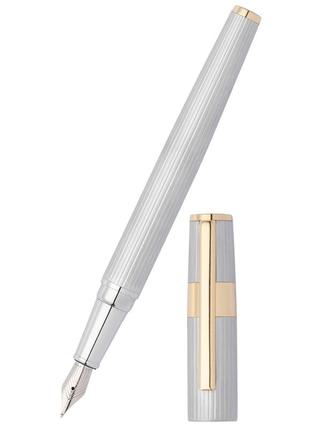 Пухова ручка hugo boss gear pinstripe silver / gold