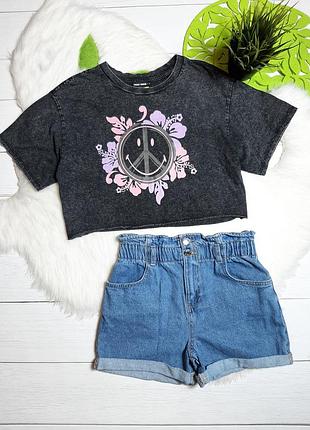 Набір комплект джинсові шорти і футболка-кроп
