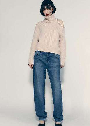 Кожаные замшевые туфли на широких каблуках с квадратным носком zara 8
