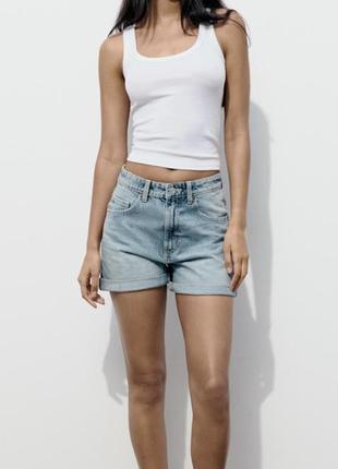 Джинсовые шорты момы zara