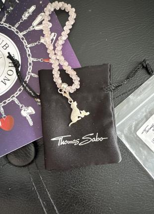 Thomas sabo браслет рожевий кварц підвіс собака з черевичком