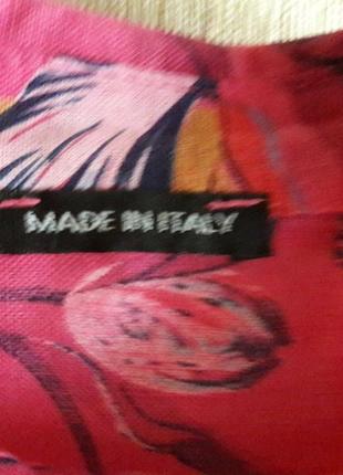Сорочка блуза туніка льон тюльпани супер батал 6-9 хл3 фото