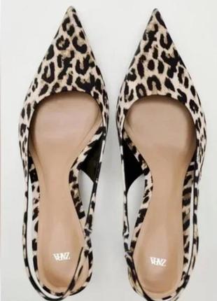 Туфли леопардовые zara