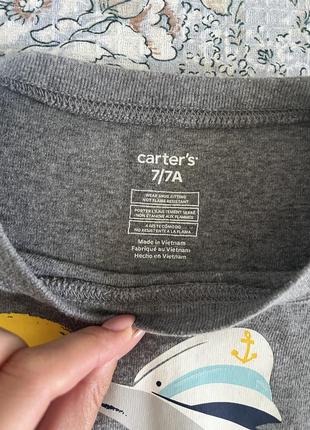 Летний костюм пижама carter's 6- 7р, 128-134р sharks акула9 фото