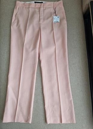 Брюки из банального льна zara