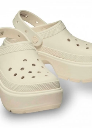 Crocs крокс сабо шлепки клоги шлепанцы сандалии stomp clog  bone