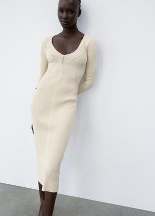 Сукня в рубчик zara