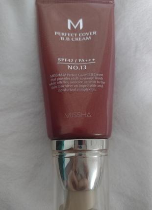 Вв крем тональная основа missha perfect cover bb cream spf42/pa++