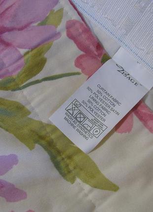 Коттоновая штора акварельные цветы англия