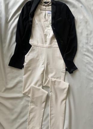 Комбінезон брючний білий asos tall розмір s/m