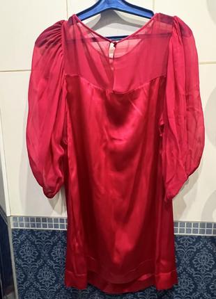 Сукня плаття малинового кольору monsoon з натурального шовку оригінал