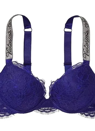 Бюстгальтерсиний сетевой стразы push up victoria ́s secret