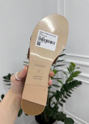 Кожаные босоножки в стиле hermes 8
