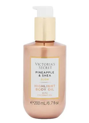 Олія-бронзатор для тіла pineapple & shea glow highlight oil від victoria's secret