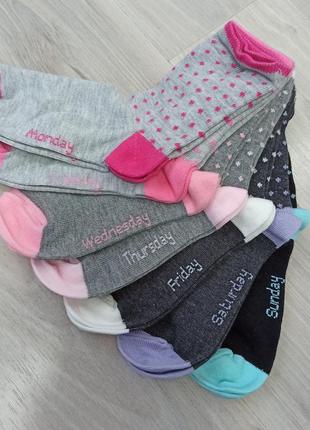 Шкарпетки (7 пар) тиждень c&a 31/33, 34/36