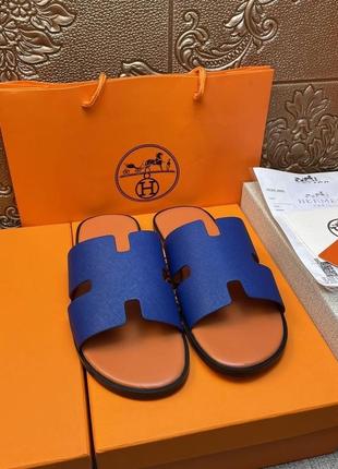 Чоловічі шльопанці шльопки hermes6 фото