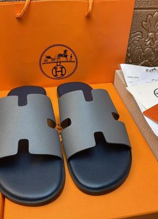 Чоловічі шльопанці шльопки hermes3 фото