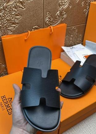 Чоловічі шльопанці шльопки hermes9 фото