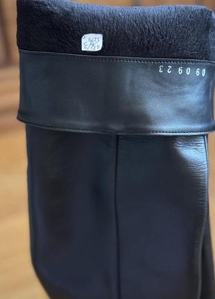 Нові жіночі чорні чоботи євро-зима з натуральної шкіри