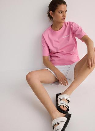 Рожева вкорочена футболка reserved new