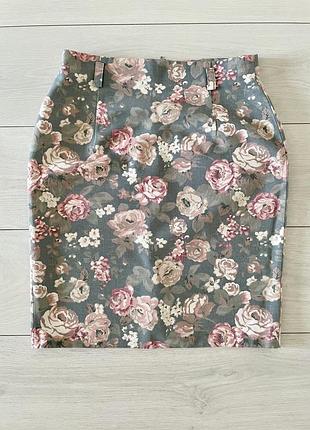 Коттоновая юбка карандаш s/m