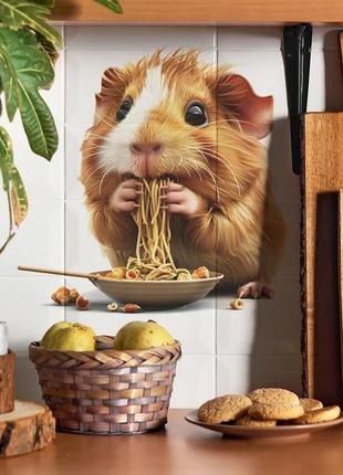 Реалистичная классная виниловая наклейка хомяк 🐹 настенный декор самоклеющеися обои