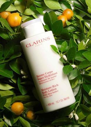 Молочко лосьон для тіла clarins moisture-rich body lotion 400 ml