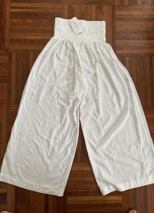 Нові білі штани палаццо з віскози esmee 6  32-34 uk 🇬🇧