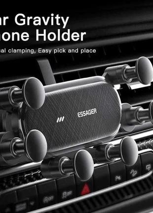 Essager gravity car phone holder - кріплення для мобільного телефону.5 фото