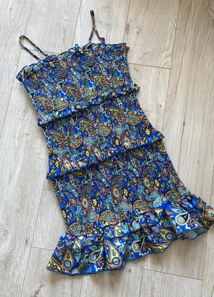 Гарний сарафан. гумка принт м 10