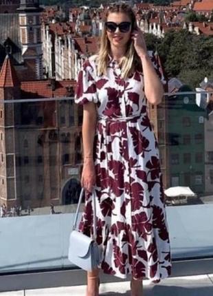 Шикарное платье из вискозы zara