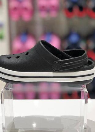 Крокс крокбенд клог чорні дитячі crocs crocband kids clog black2 фото