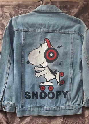 Джинсова курточка snoopy 2