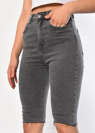 Джинсові шорти з високою талією посадкою