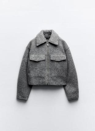 Розпродаж❗️ укорочена куртка бомбер барашек з букле zara
