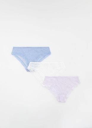 Набор трусиков кружево комплект 3 штук прозри сексуальные стринги бразилианы