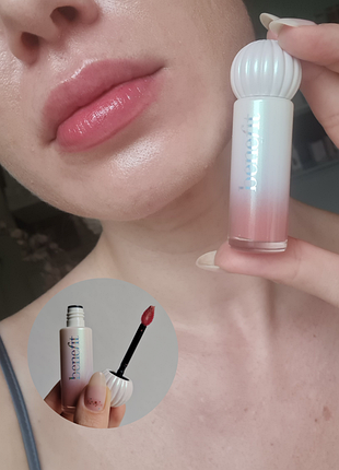 Увлажняющий глянцевый тинт для губ benefit splashtint moisturizing dewy lip tint 01 skinny dip 6 мл