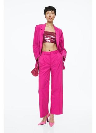 Тренд брюки h&m фуксия прямые