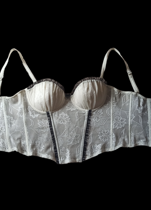 Молочный топ корсет y2k coquette