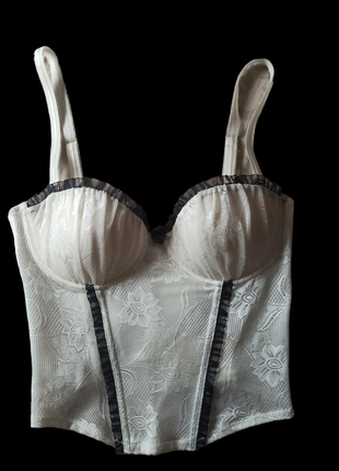 Молочный топ корсет y2k coquette