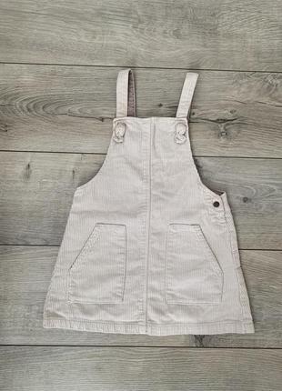 Вельветовый сарафан для девочки zara